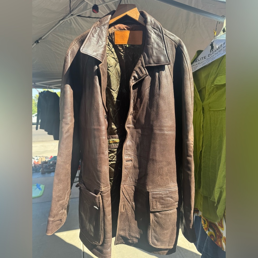 Timberland Leather Pea Coat